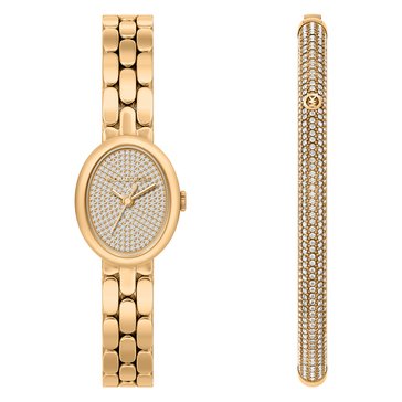 Michael Kors Women's Maude Bangle Pave Watchset