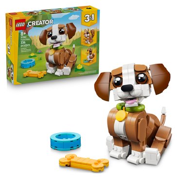 LEGO Creator 3 in 1 Cute Animals: Playful Puppy Dog Building Set (31382)