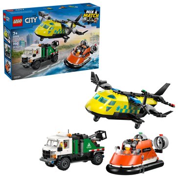 LEGO City Airplane, Service Truck & Hovercraft Remix Building Set (60505)