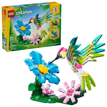 LEGO Creator 3 in 1 Wild Animals: Colorful Hummingbird Building Set (31384)