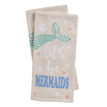 Homewear Linens Lets Be Mermaids 2-Piece Kitchen Towels