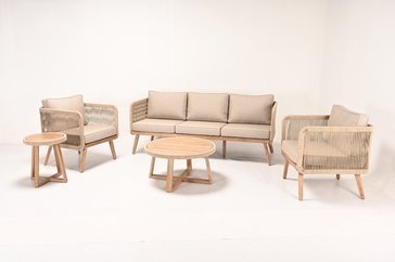 Harbor Home Coastline 5-Piece Coffee Chat Set