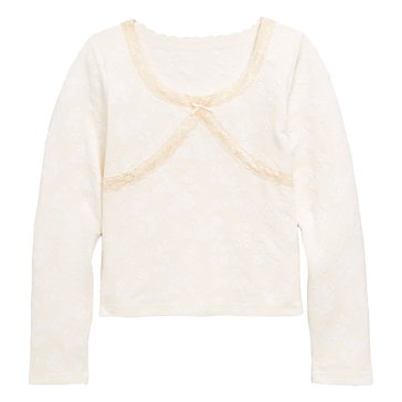 Old Navy Big Girls' Long Sleeve Lace Knit Top