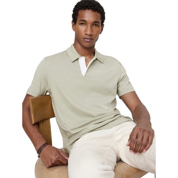 Banana Republic Men's Lux Touch Striped Johnny Polo