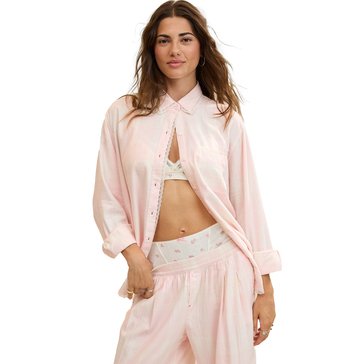Aerie Women's Long Sleeve Flannel Button Down Pajama Shirt