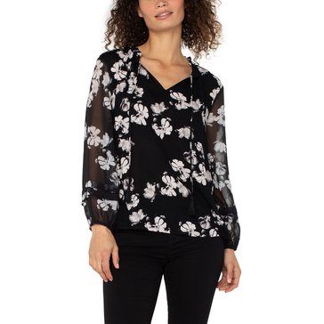 Liverpool Women's Shirred Woven Blouse