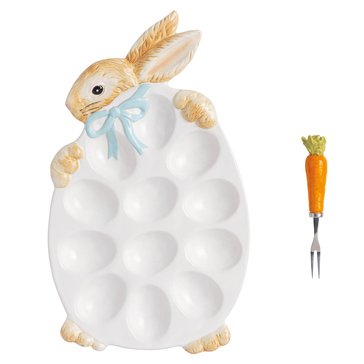 Mud Pie Bunny Deviled Egg Platter