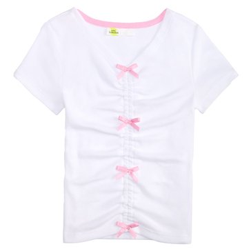 Liberty & Valor Big Girls' Cinched Bow Top