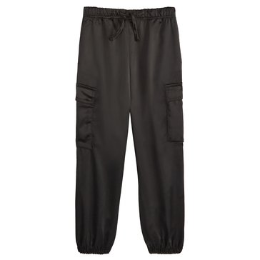 Liberty & Valor Big Girls' Satin Cargo Joggers