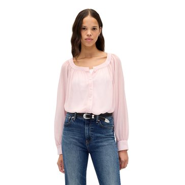 Gap Women's Scoop Neck Button Front Shirt