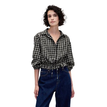 Gap Women's Tie Waist Blouson Shirt