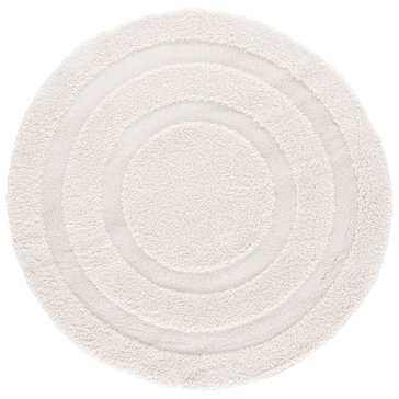 Safavieh Florida Traditional Shag Collection Power Loomed Round Rug
