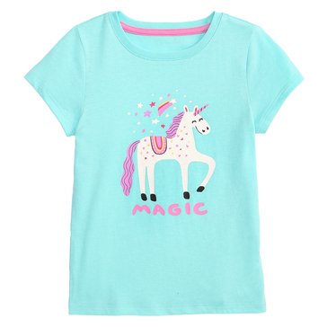 Liberty & Valor Toddler Girls' Short Sleeve Unicorn Tee