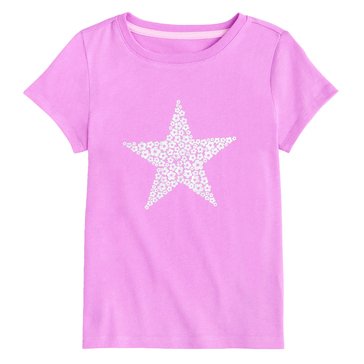 Liberty & Valor Toddler Girls' Short Sleeve Holographic Star Tee