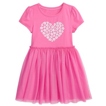 Liberty & Valor Toddler Girls' Short Sleeve Glitter Tutu Dress