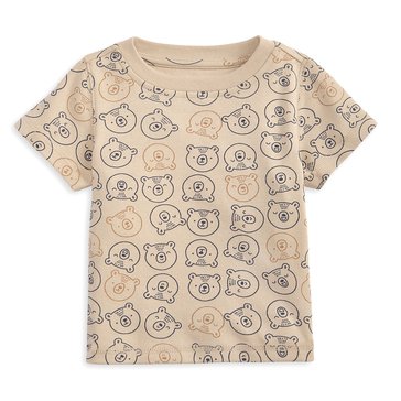 Wanderling Baby Boys' Short Sleeve All Over Print Bears Top