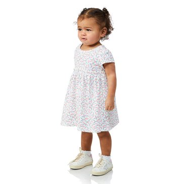 Wanderling Baby Girls' Linear Hearts Dress