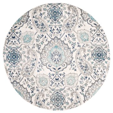 Safavieh Madison Traditional Floral Collection Power Loomed Round Rug