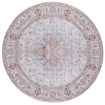 Safavieh Tucson Traditional Botanical Collection Power Loomed Round Rug