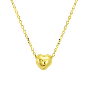 Minimalist Mini Puffy Heart Necklace