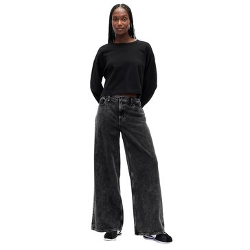 Gap Women's Baggy Black Acid Jeans
