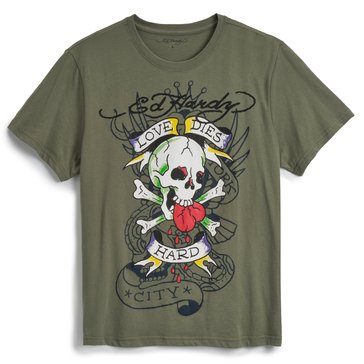 Ed Hardy Men's Heart Skull Graphic Tee
