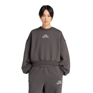 New Balance Women's Linear Heritage Fleece Crew Tee