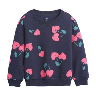 Gap Toddler Girls' Printed Fleece Crew Sweater