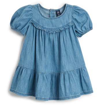 Gap Toddler Girls' Denim Puff Sleeve Dress