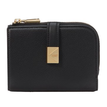 Kate Spade New York Deco Pebbled Leather Small Compact Wallet