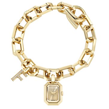 Salvatore Ferragamo Women's Charm Enamel Dial Bracelet Watch