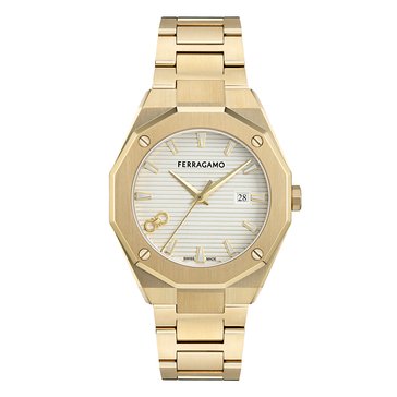 Salvatore Ferragamo Men's Edge Guilloche Dial Bracelet Watch