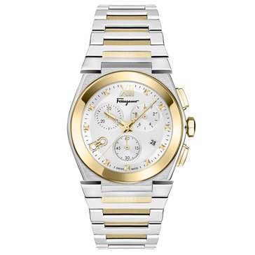 Salvatore Ferragamo Men's Vega Chrono Guilloche Dial Bracelet Watch