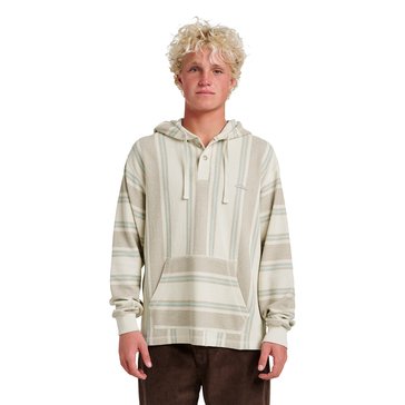 Quiksilver Men's Playa Henley Vertical Stripe Hooded Fleece