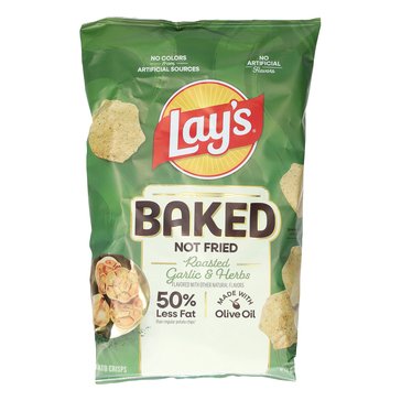 Lay's XL Baked Roasted Garlic & Herb Chips, 6.25oz