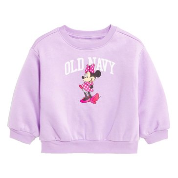 Old Navy Toddler Girls' Disney Logo Fleece Crew Sweater