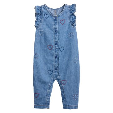 Gap Baby Girl My First Denim Embroidered Love Jumper