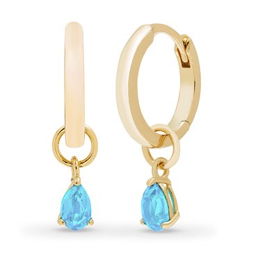 Aquamarine Teardrop Drop Earrings