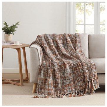 Harbor Home Juliette Fringed Tweed Throw