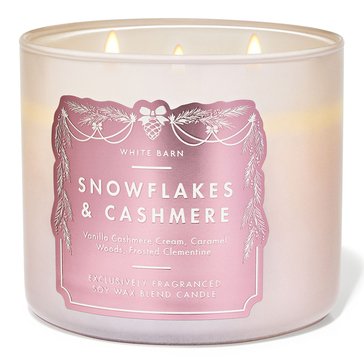 Bath & Body Works Snowflakes / Cashmere 3-Wick Candle