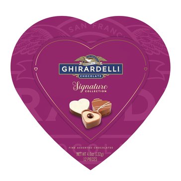 Ghirardelli Valentine's Signature Collection Pralines Heart Shaped Box, 4.4oz