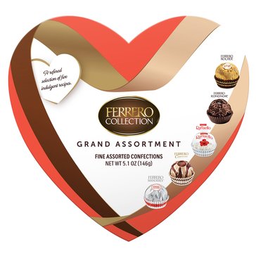 Ferrero Rocher Valentine's Grand Heart Gift Box, 14-Count