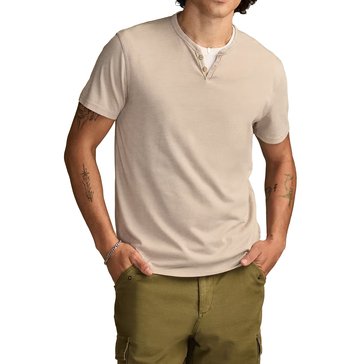Lucky Brand Men's Venice Burnout Notch Neck Tee Shirt