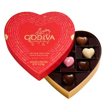 Godiva Valentine's Paper Heart Gift Box, 9-Piece