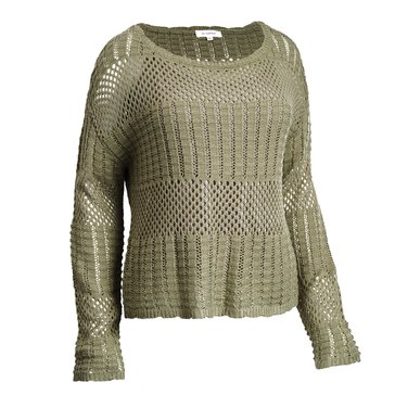 No Comment Women's Pointelle Pullover Sweater