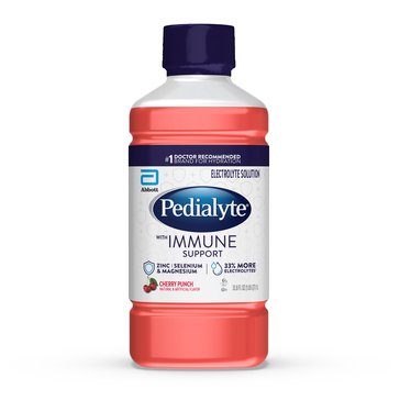 Pedialyte Immune Support Cherry Electrolyte Solution Hydration Drink