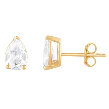 Evolv. 2 cttw Lab Grown Diamond Pear Cut Solitaire Stud Earrings