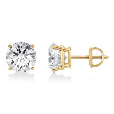 Evolv. 3 cttw Lab Grown Diamond Round Cut Solitaire Stud Earrings