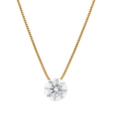 Evolv. 1 1/2 cttw Lab Grown Diamond Round Cut Solitaire Pendant