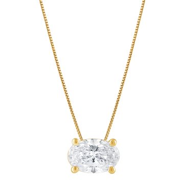 Evolv. 2 cttw Lab Grown Diamond Oval Cut Solitaire Pendant